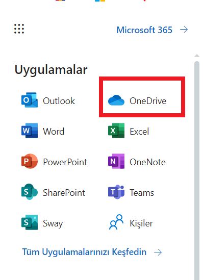 onedrive giriş.